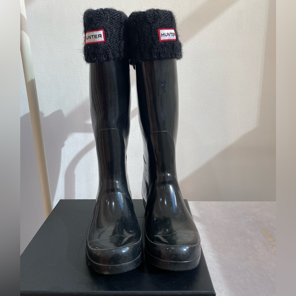 Hunter Wellington Boots and Socks